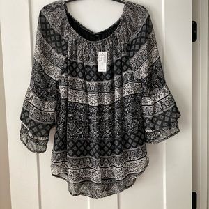 Dressbarn Patterned Blouse
